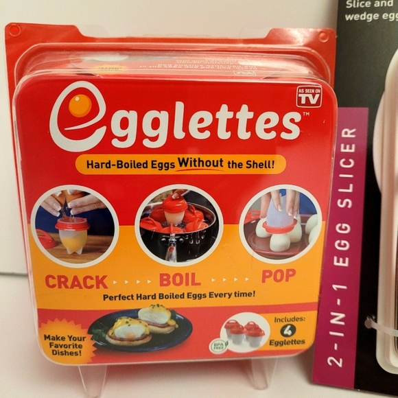 NWT Egglettes 4-pack & Simply Served 2-IN-1 Egg Slicer Bundle/Lot - Picture 3 of 8